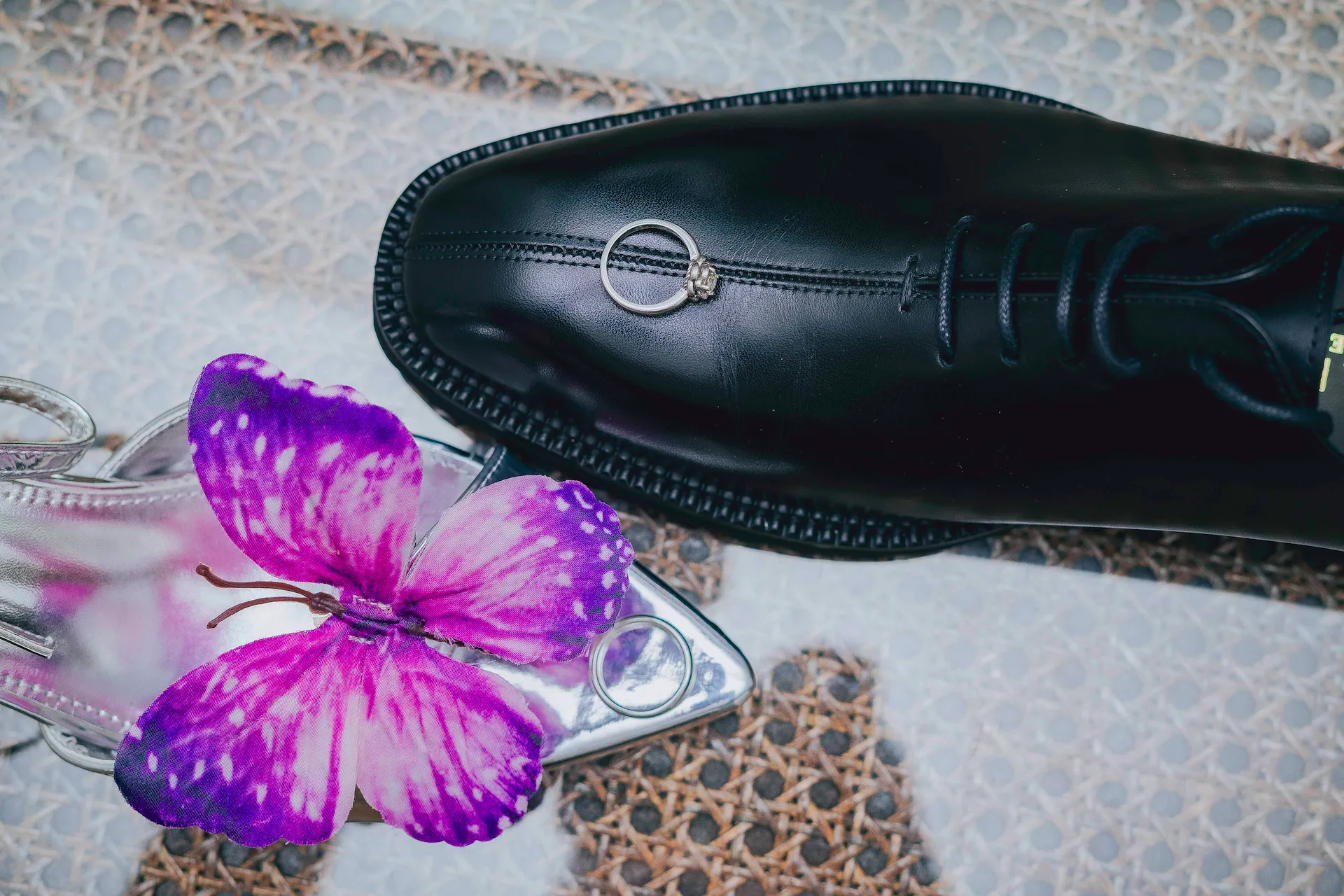 Wedding shoe detail photography by Isaac Media